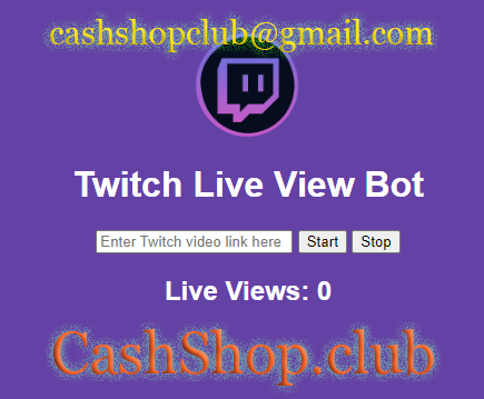 Twitch Live View Bot